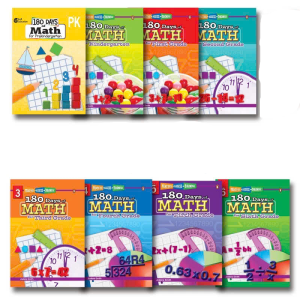 Sách 180 Days of Math 1-2-3-4-5-6, Học Toán, Luyện Toán